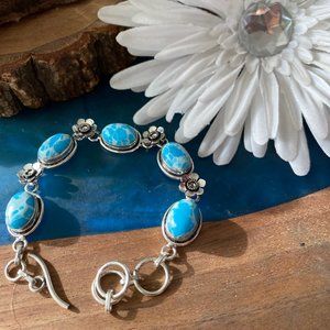 Beautiful lab created larimar bracelet :-)